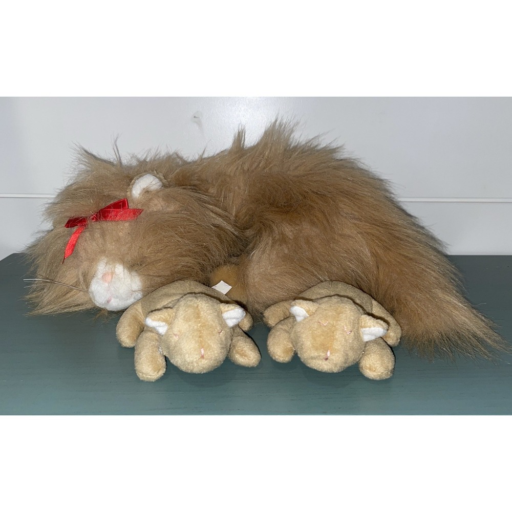 1991 Commonwealth Kit'N & Kitties Meowing Stuffed‎ Animal Plush Vintage